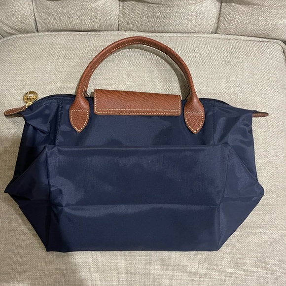 Longchamp Le pliage small tote bag in marine navy blue - Picture 4 of 12